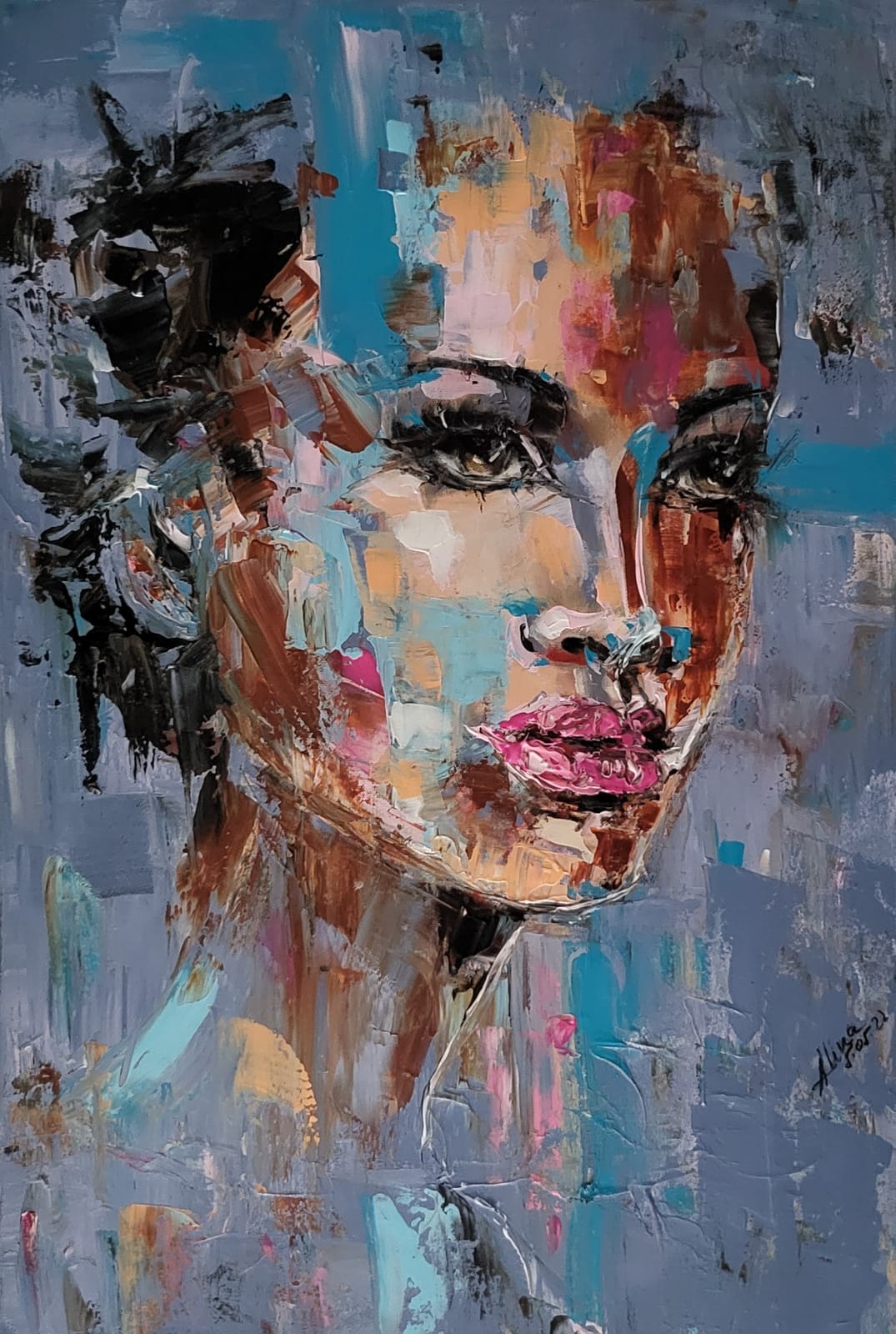ArteDiAlina.com painting: Blues on my mind